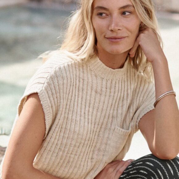 Garnet Hill ~ Rory Linen and Organic Cotton Sweater Tee in size Large - Picture 13 of 13